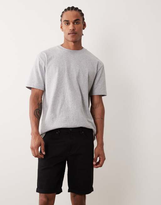 River Island - Pantaloncini di jeans slim neri , 3 di 5