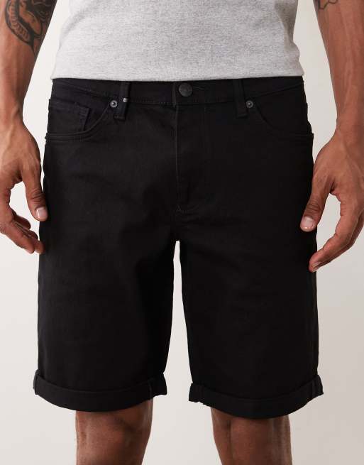 River Island - Pantaloncini di jeans slim neri , 5 di 5