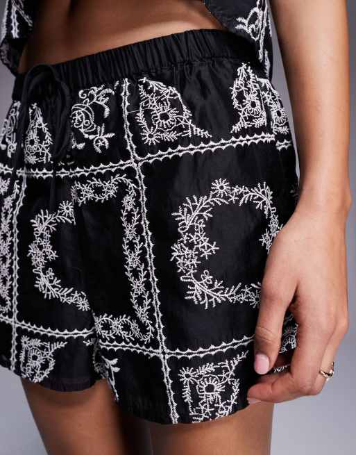 River Island - Pantaloncini neri in coordinato, 5 di 5