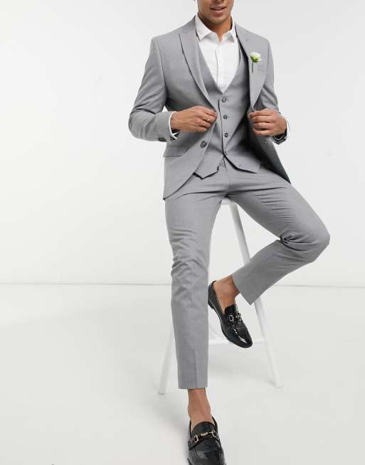 River Island - Pantaloni da abito skinny grigi, 4 di 4