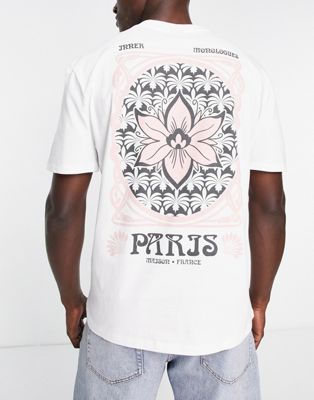 River Island paris print t-shirt in white - ASOS Price Checker
