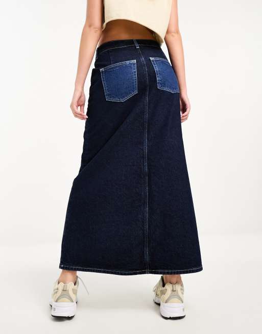 Denim maxi hotsell skirt river island