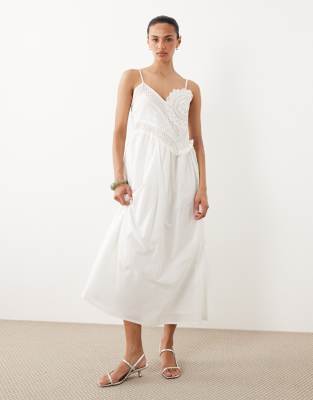 long sleeve lace maxi dress white Embellished Long Sleeve Backless Maxi Dress in White - 8 main image 1