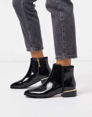 river island patent chelsea boots