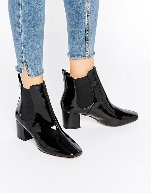 River Island Patent Ankle Boot