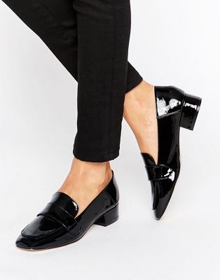 low block heel loafer