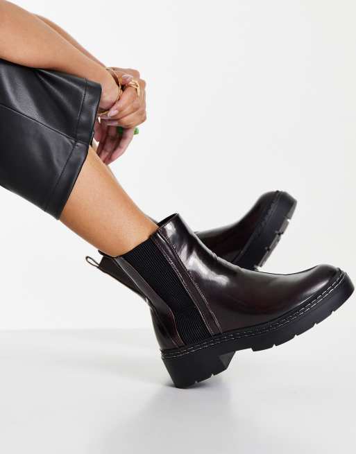 River island chunky patent best sale ankle boot