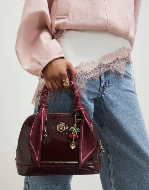 River Island Patent cross body bag in red - view 1