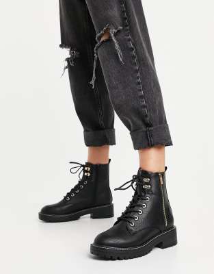 river island patent lace up boots
