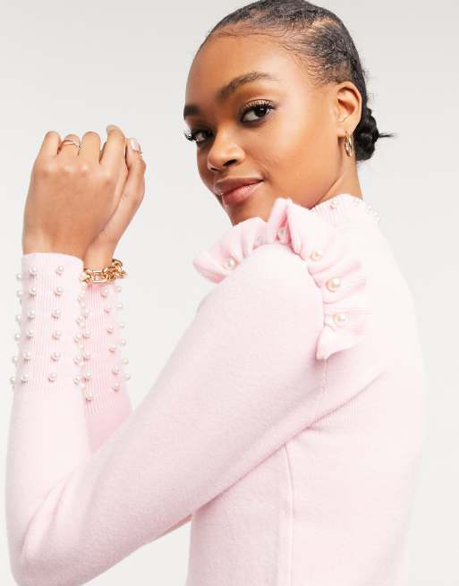 Pink pearl jumper sale