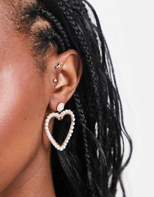 River island deals pearl earrings