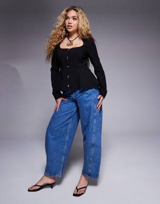 RIVER ISLAND PEPLUM HEM BLAZER 
