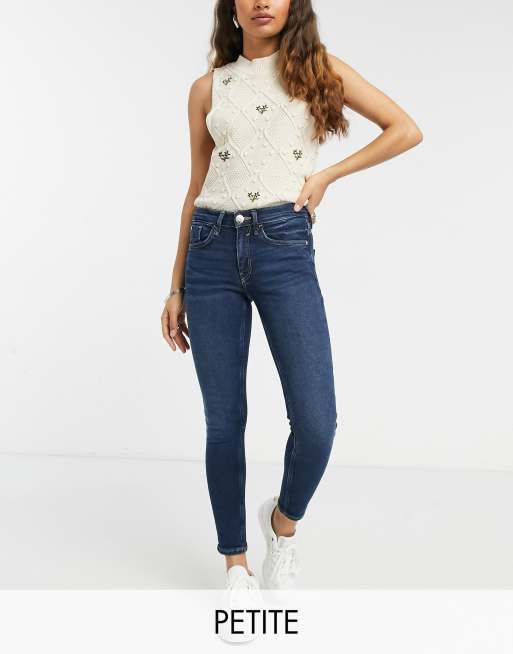 River Island Petite - Amelie - Skinny jeans in authentiek donkerblauw