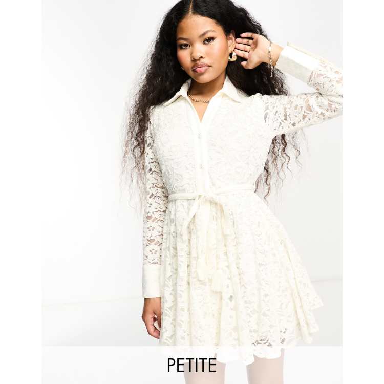 Cream lace dress with hot sale sleeves