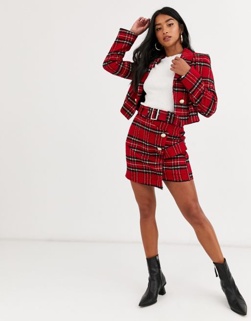 Checkered skirt 2025 river island