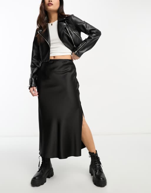 Petite bias 2025 cut midi skirt