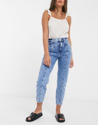 blue mom jeans petite