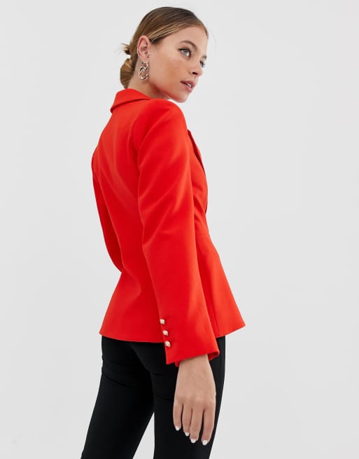 Women's petite 2025 red blazer