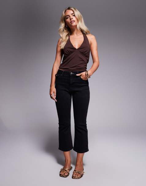 River Island Petite bootcut jean in black - view 1