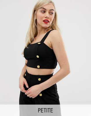 River Island Petite bralet in black