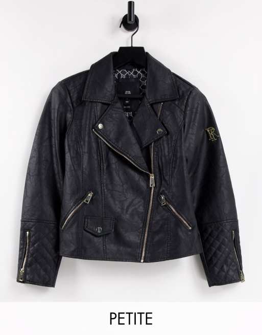 Asos river island leather jacket best sale