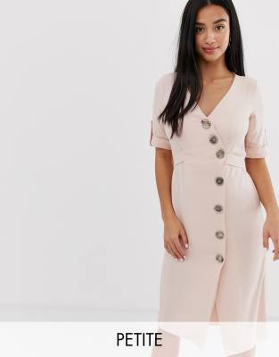 pink and white wrap dress