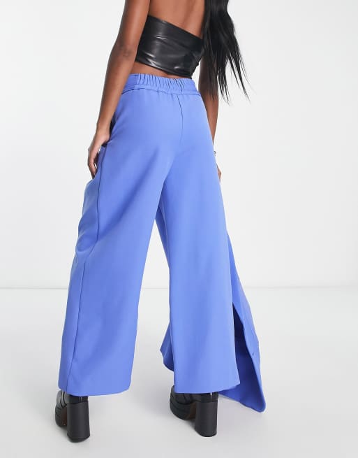 Next BLEND WIDE LEG PETITE - Trousers - blue chambray/blue - Zalando.de