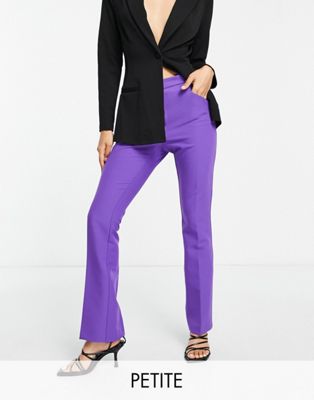 River Island Petite co-ord split hem tailored trouser in purple