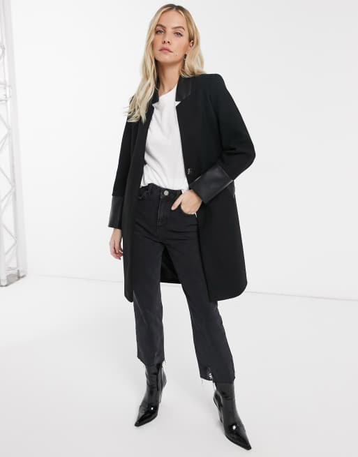 Petite 2025 collarless coat