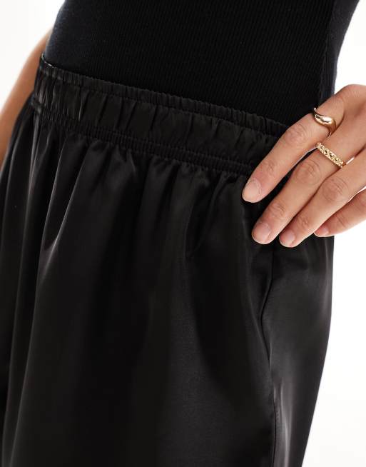 River Island Petite - Cremehvide palazzo-bukser med vide ben, 4 af 5