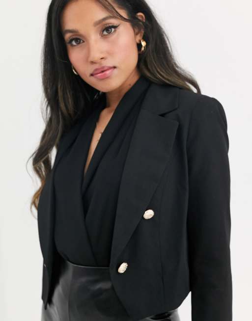 Cropped on sale blazer petite