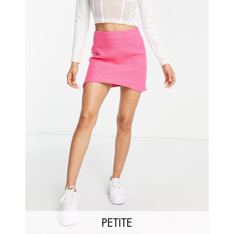 Pink boucle on sale mini skirt topshop