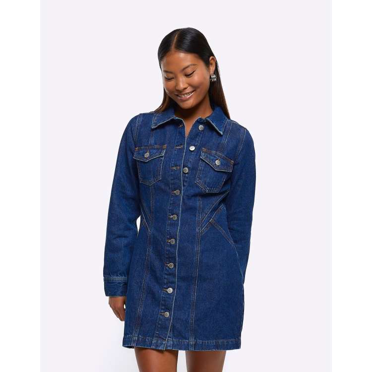 Petite denim dresses sales