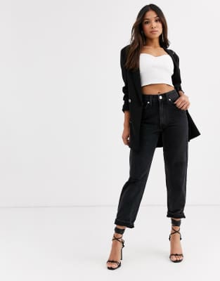 petite distressed mom jeans