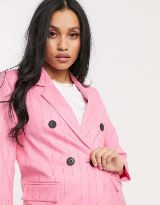 Pink stripe clearance blazer