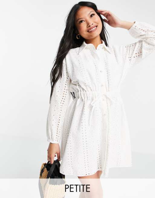 Petite white cheap shirt dress