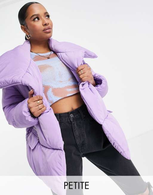 River Island Petite - Fallaway - Gewatteerd jack in paars