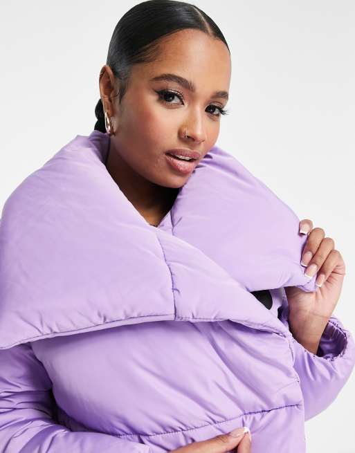 Lilac puffer 2025 jacket river island