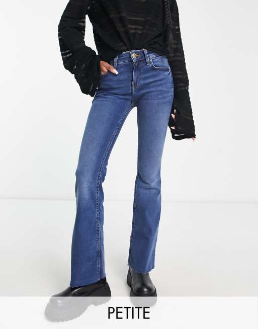 River Island Petite flare jeans in blue