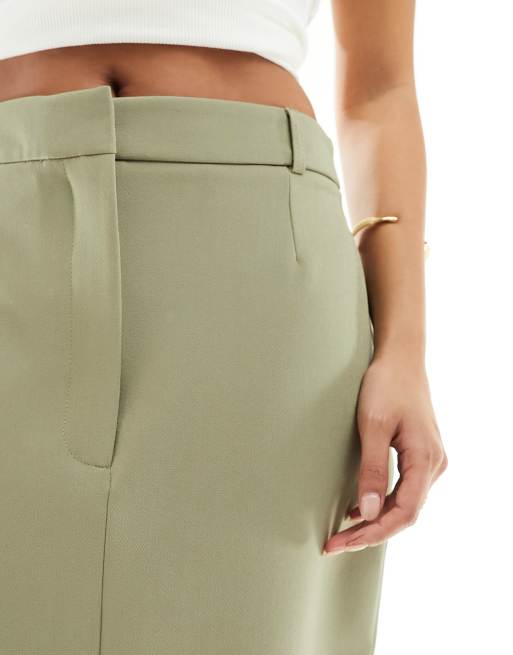 Khaki pencil 2024 skirt 5t