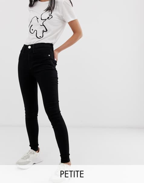 River Island Petite Harper skinny jeans in black