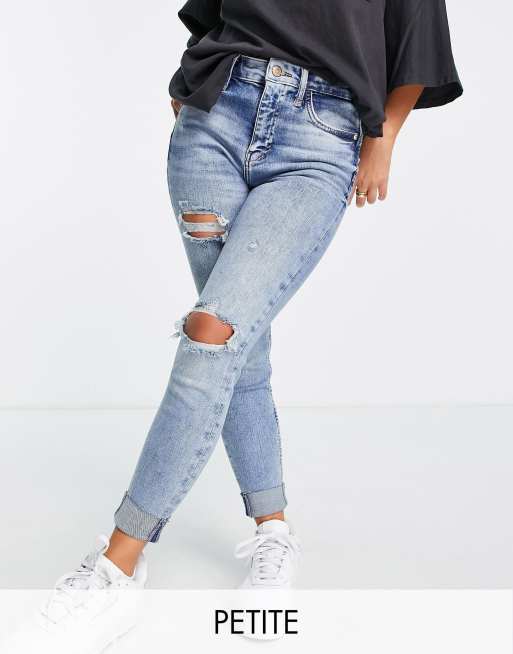 Petite discount distressed jeans