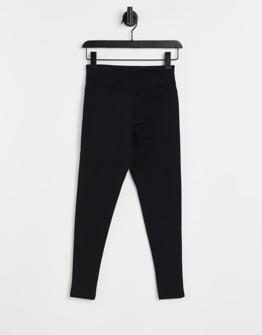 River Island Petite high waisted booty sculpt leggings in black