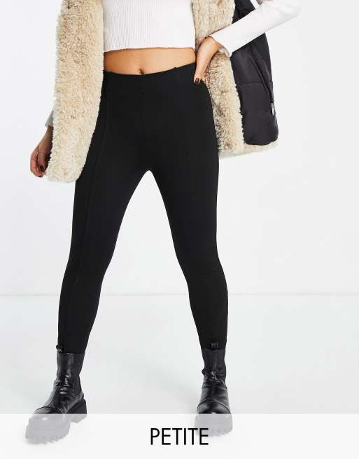 River Island Petite high waisted leggings in black