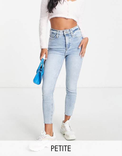 River Island Petite – Jasnoniebieskie obcisłe jeansy z podwyższonym stanem
