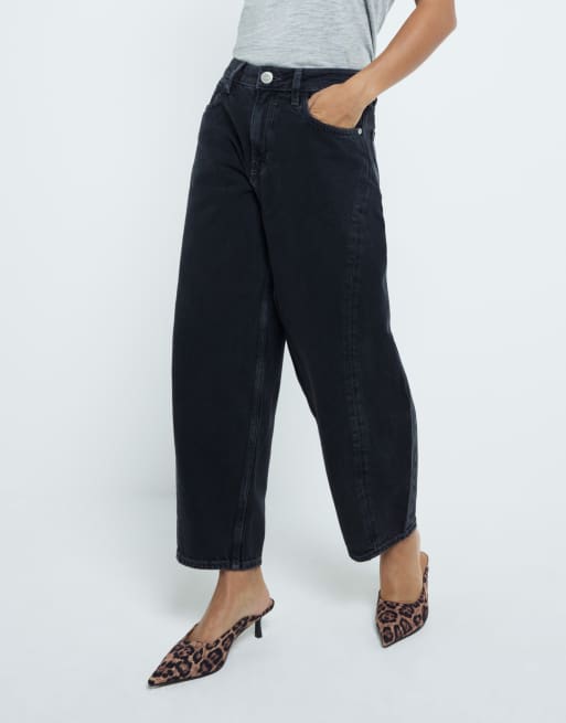 River Island Petite - Jean ample surpiqué - Noir, 2 de 3