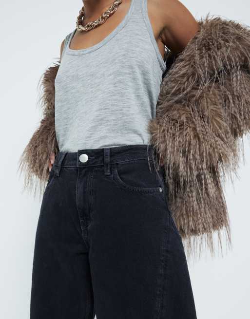 River Island Petite - Jean ample surpiqué - Noir, 3 de 3