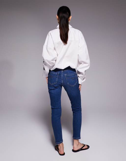 River Island Petite - Jean effet sculptant - Bleu moyen, 3 de 5