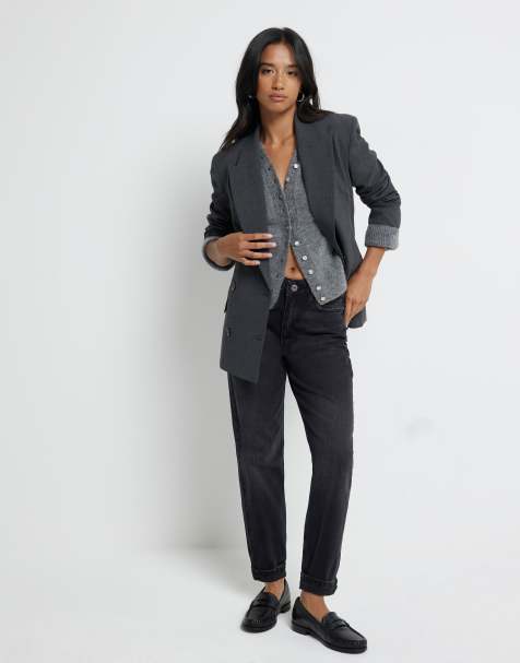 River Island Petite - Jean mom - Noir - view 1