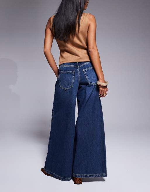 River Island Petite - Jean palazzo - Bleu foncé délavé, 2 de 5
